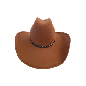 Unisex Vegan Suede Western Cowboy Hat: Tobacco / Medium (56-58cm)