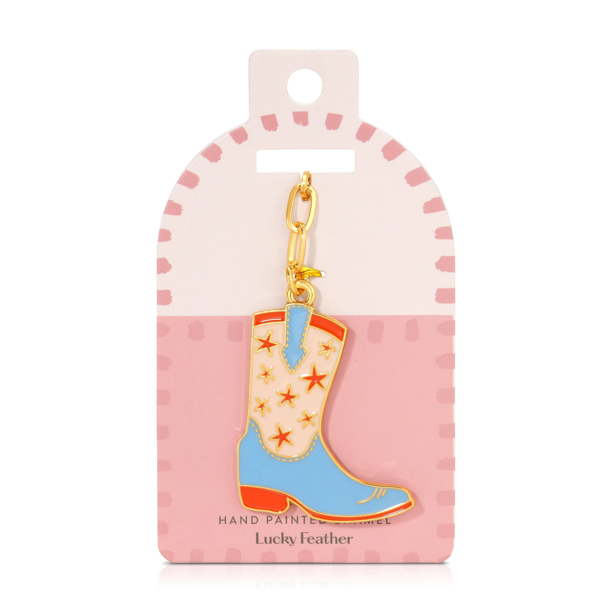 Enamel Bag Charm / keychain - Cowboy Boot