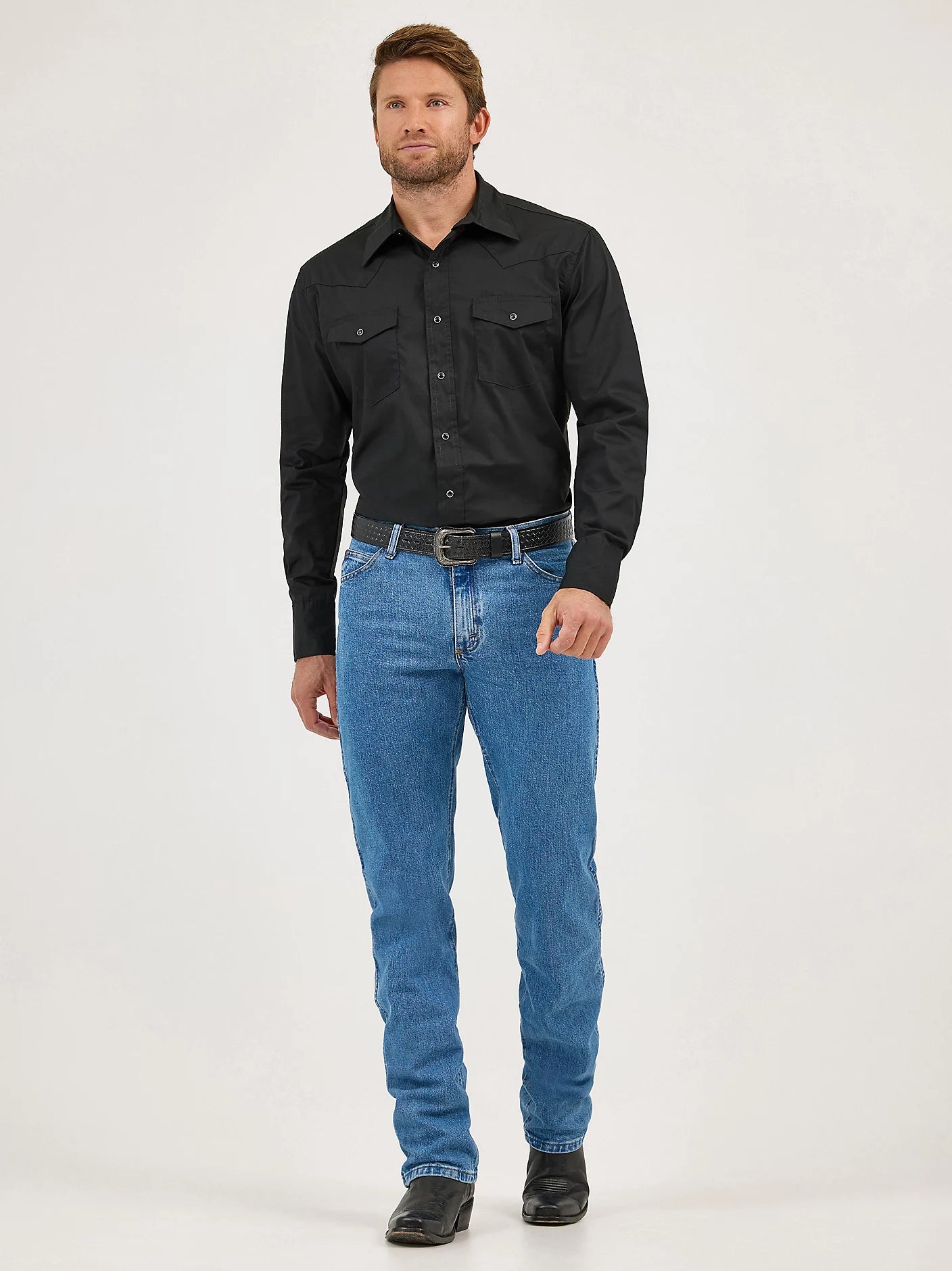 Wrangler Premium Performance Cowboy Cut Regular Fit Jean - Stonewash