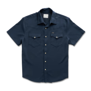 Men's Performance Western Short Sleeve Pearl Snap - Navy