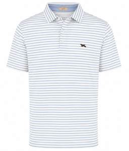 Quail Performance Polo - White, Vista Blue & Mint