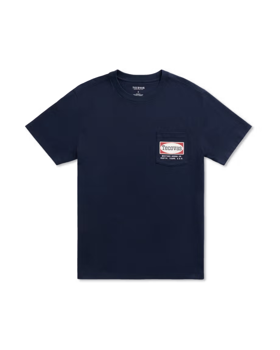 Men's Oval Tecovas Pocket T-Shirt - Navy