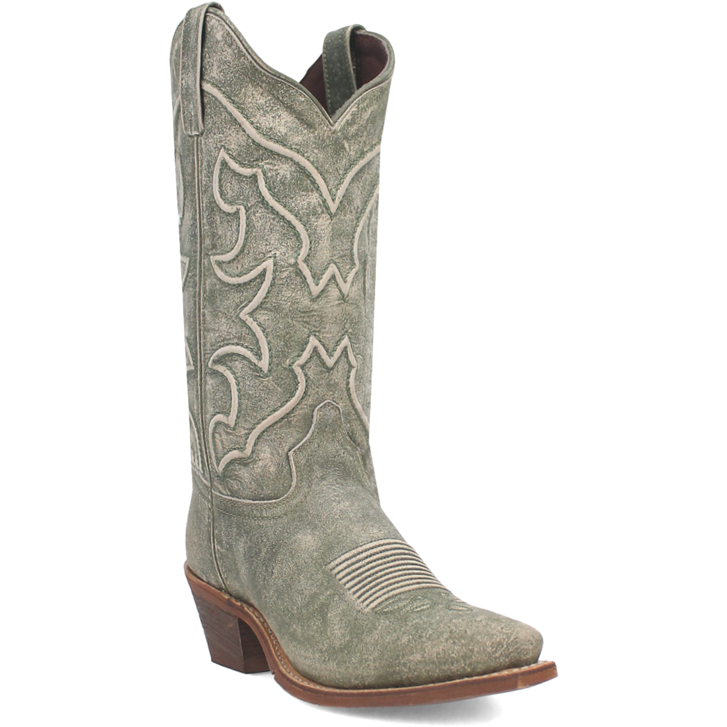 Reva Leather Western Boot - Sage