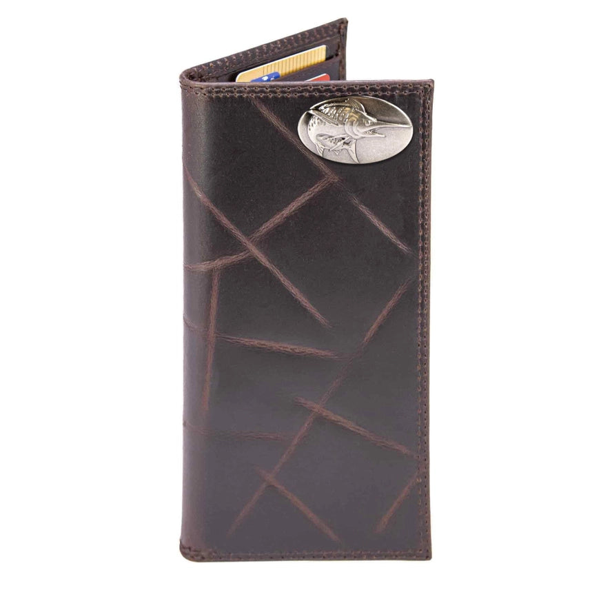 Wrinkle Leather Roper Wallet - Marlin Concho
