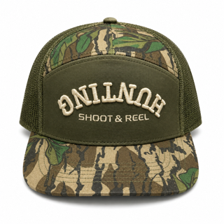 Upside Down Hunting Sa7age 7 Panel Hat - Mossy Oak Greenleaf & Olive
