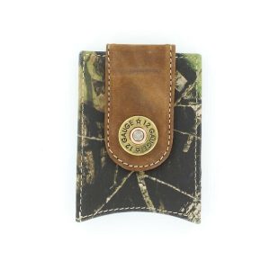 Nocona Men's Tan & Camo Shotgun Shell Leather Money Clip