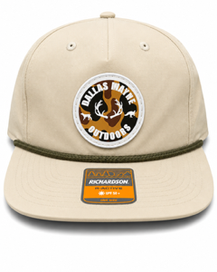 Outdoors PVC Circle Patch Hat - Old School Camo - Khaki & Loden