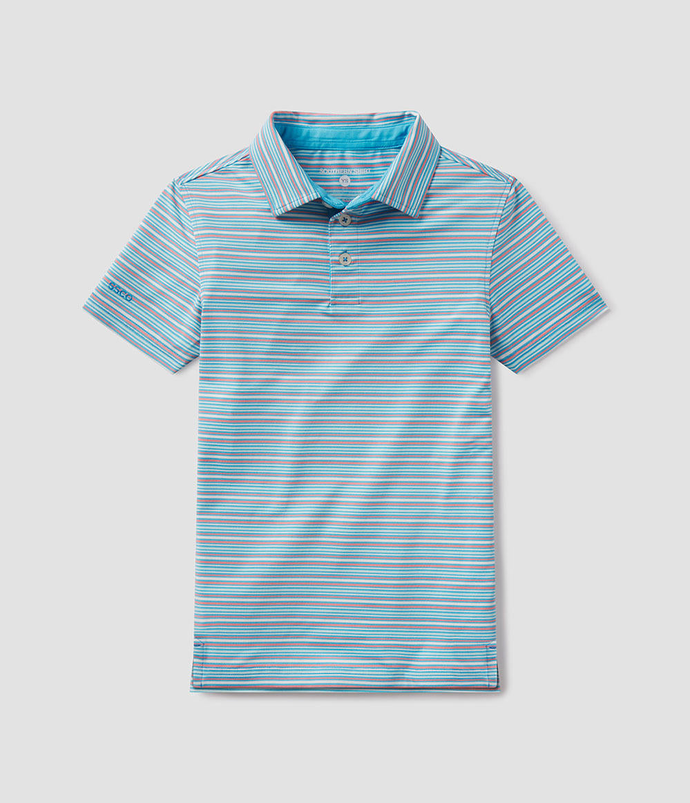 Youth Boys Sawgrass Stripe Polo - Marina