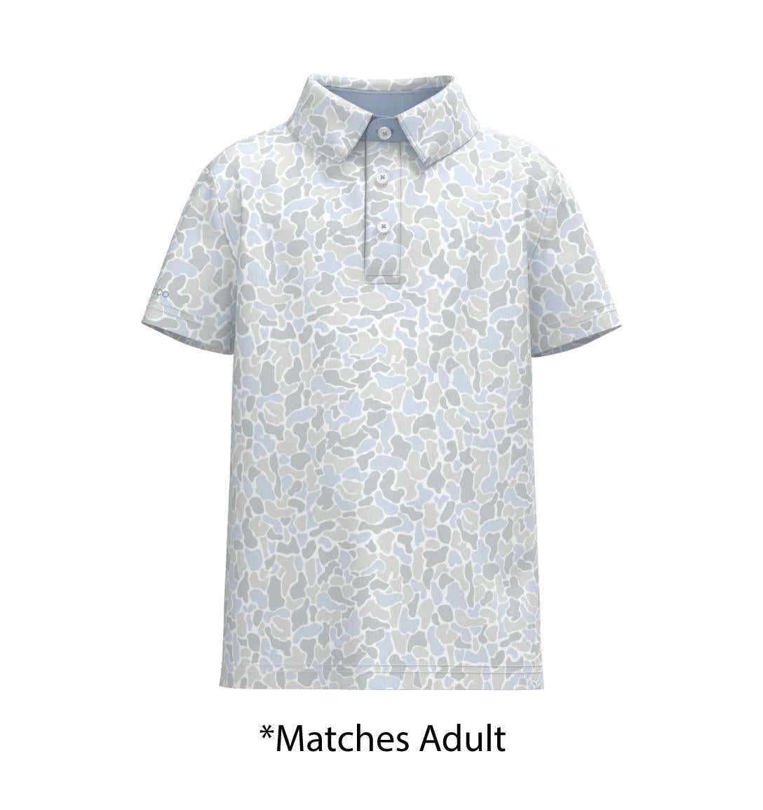 Youth Boys Hunters Hideaway Printed Polo - River Rock