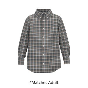 Youth Dawson Check Button Down - Spruce