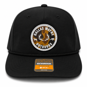 Outdoors PVC Circle Patch Hat - Old School Camo - Black & Black