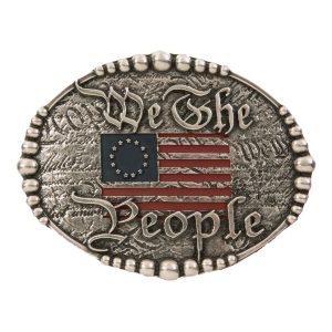We The People with Flag Buckle