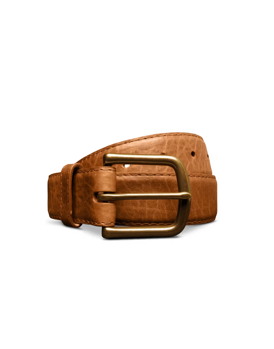 Men's Bison Belt - Tan