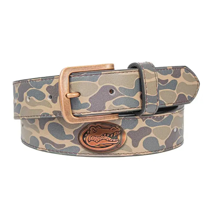 Brown Old School Camo Belt - Florida Gators