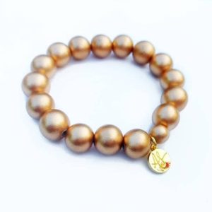 Audra Style Matte Gold Stacking Bracelet - Large