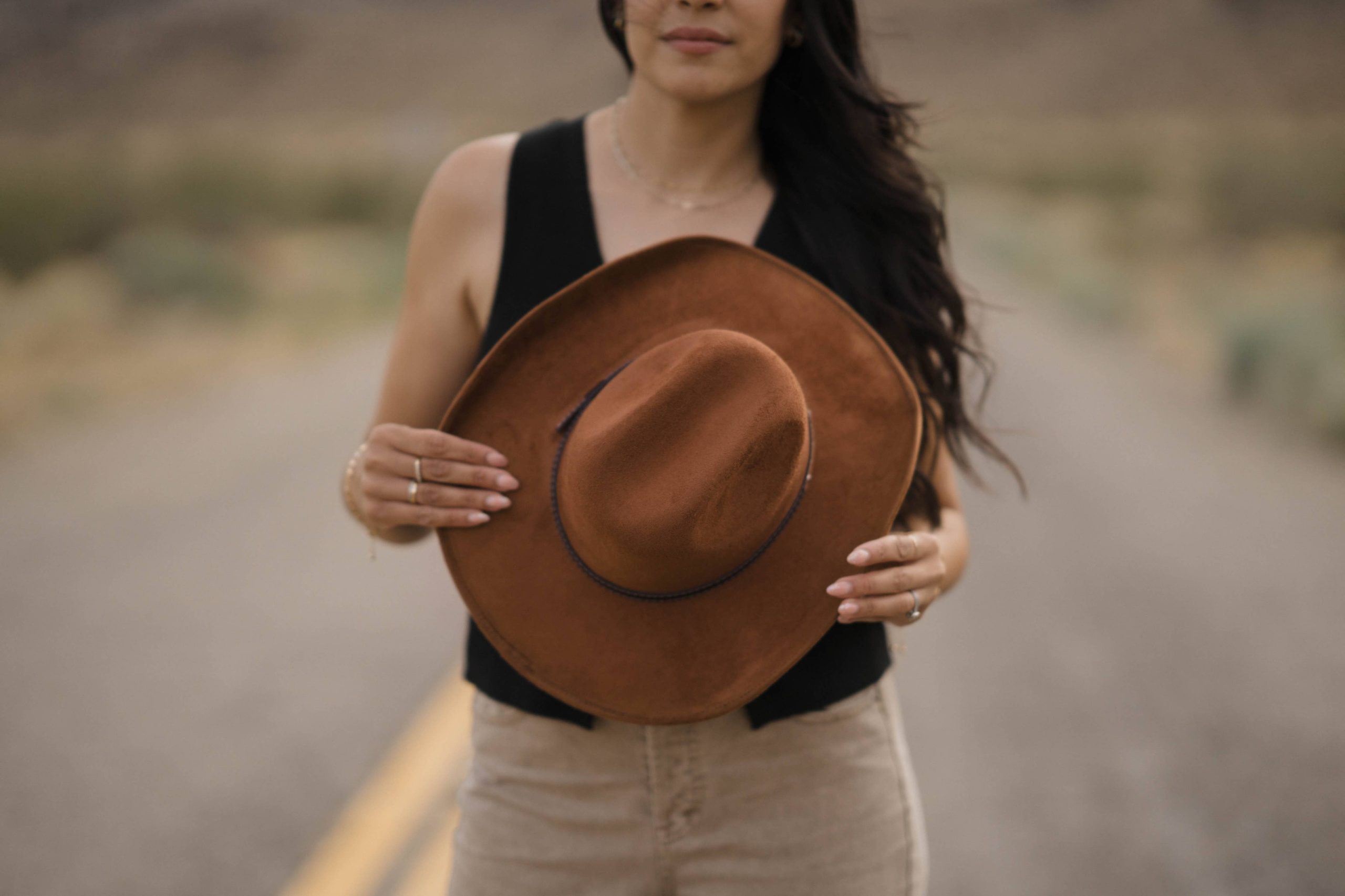 Unisex Vegan Suede Western Cowboy Hat - Image 2