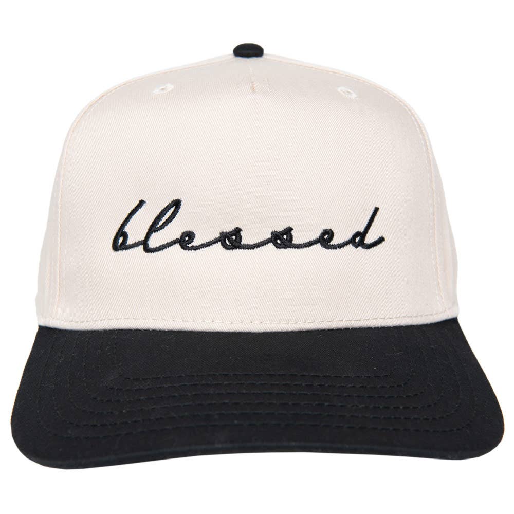 Blessed Easter Two-Toned Vintage Hat: Black and Tan