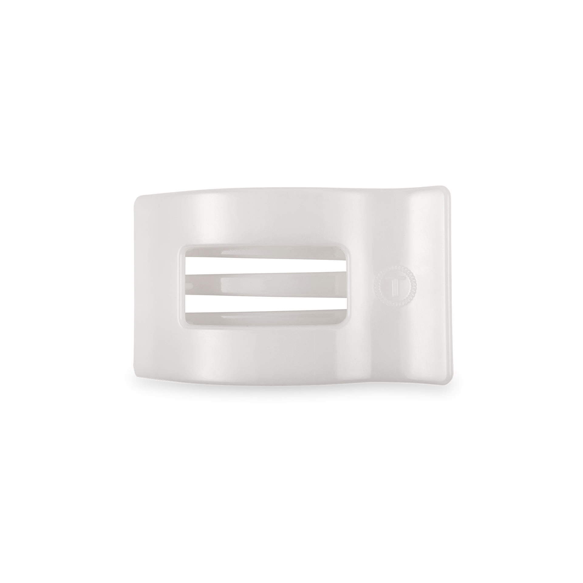 Flat Rectangle Hair Clip | Small | Coconut White