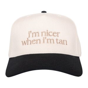 I'm Nicer When I'm Tan Two-Toned Vintage Hats: Black and Tan