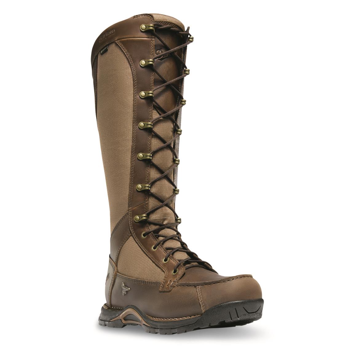 Sharptail Snake Boot Side Zip 17" Brown