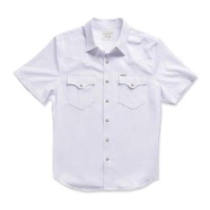 Men's Performance Western Short Sleeve Pearl Snap - White