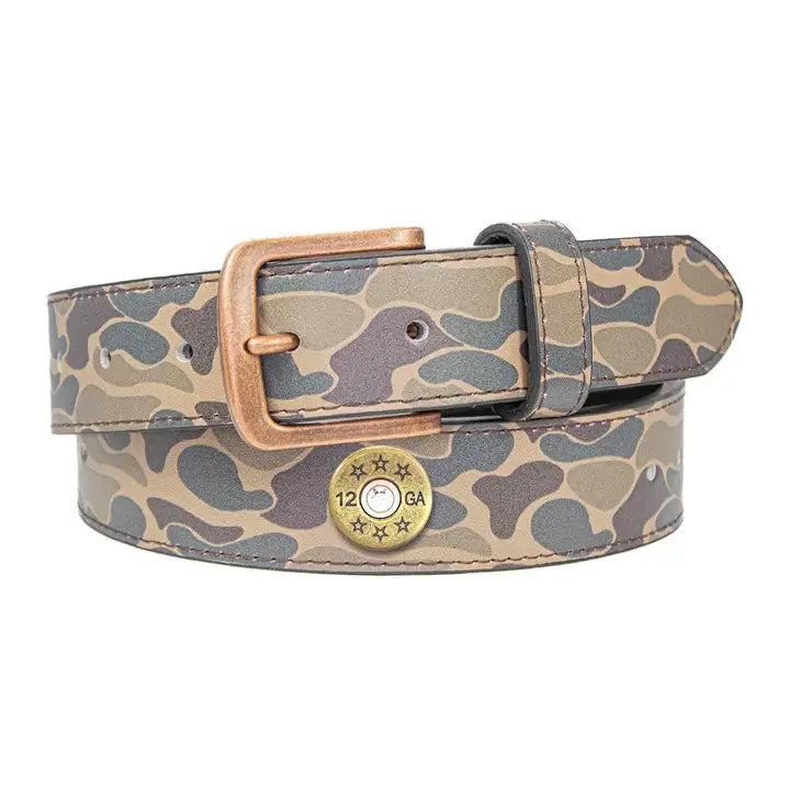 Brown Old School Camo Belt - Shotshell