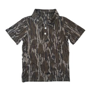 Youth CoolShade™ Scottie Polo UPF 50+ - Mossy Oak® Original Bottomland