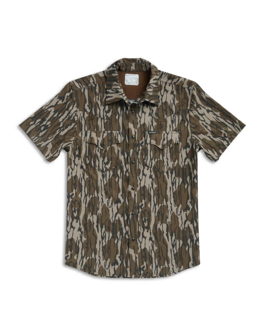 Men's Tecovas x Mossy Oak Performance Western Short Sleeve - Original Bottomland