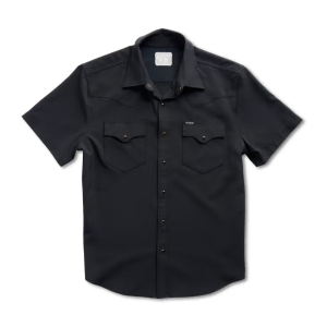 Men's Performance Western Short Sleeve Pearl Snap - Black