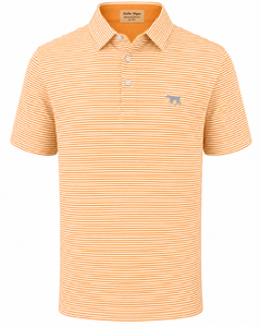 Dallas Wayne Pointer Polo - Micro Orange/ White Stripe
