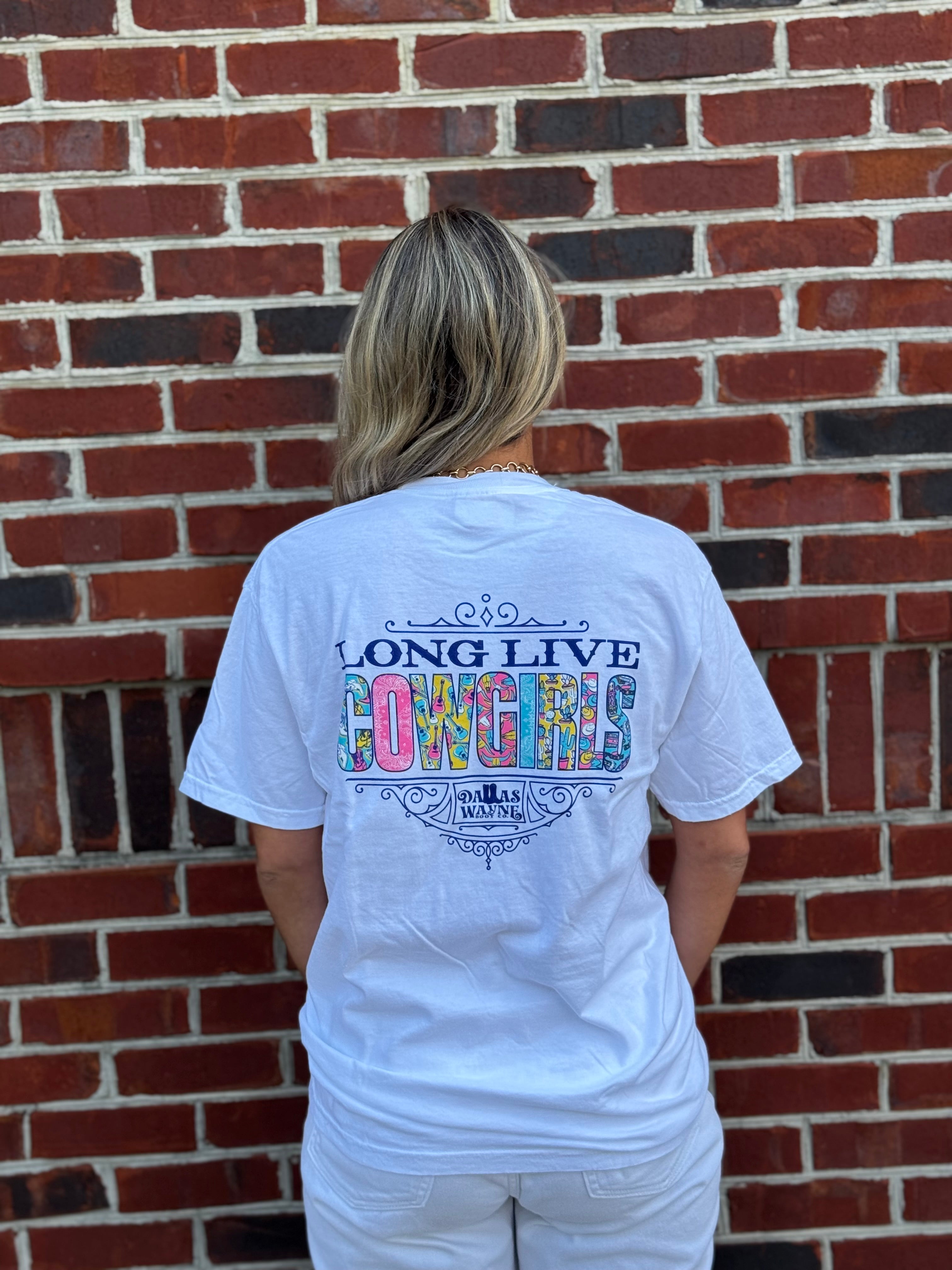 Long Live Cowgirls Tee - White