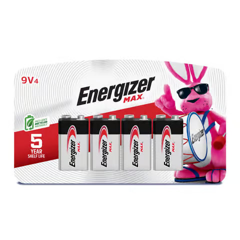 Energizer Max 9-Volt Alkaline Batteries 4 pk