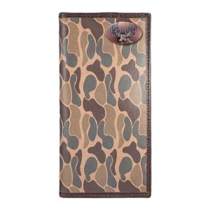 Brown Old School Camo Roper Wallet - Buck Concho