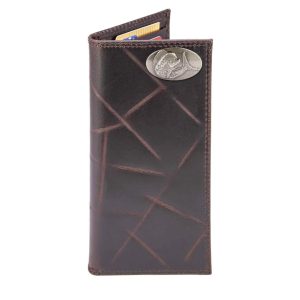 Wrinkle Leather Roper Wallet - Dolphin Concho