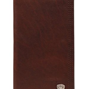 Ariat Dark Copper Bi-fold Rodeo Wallet w/ Small Shield Logo
