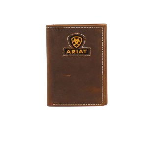 Trifold Wallet w Ariat Logo Ribbon Inlay