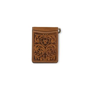 Ariat Tooled Money Clip Bifold Wallet