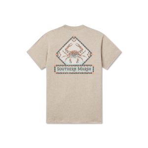 Mosaic Crab Tee- Washed Burnt Taupe