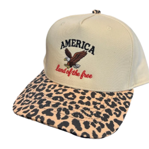 America Eagle Hat - Natural/Leopard