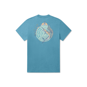 Pura Vida Planet Tee- Washed Barbados Blue