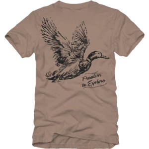 Banded Mallard Sketch Waterfowl Hunting T-Shirt - Earth