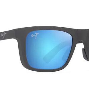 Moaka Matte Solid Grey w/ Blue Hawaii Lenses