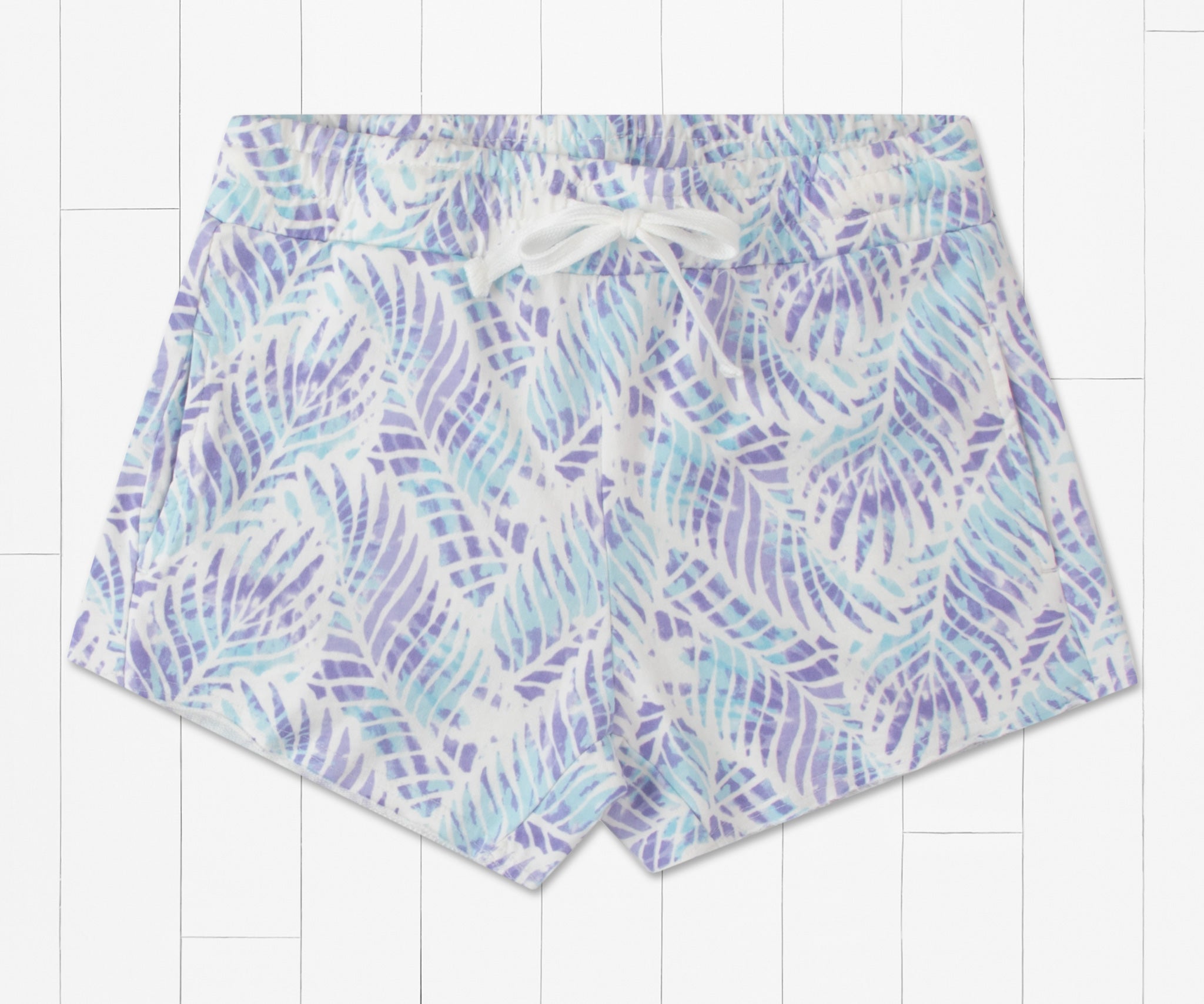 Playa Seawash Terry Shorts Lilac and White