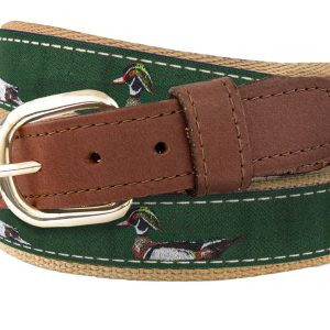 Ribbon Belt - Green Mallard