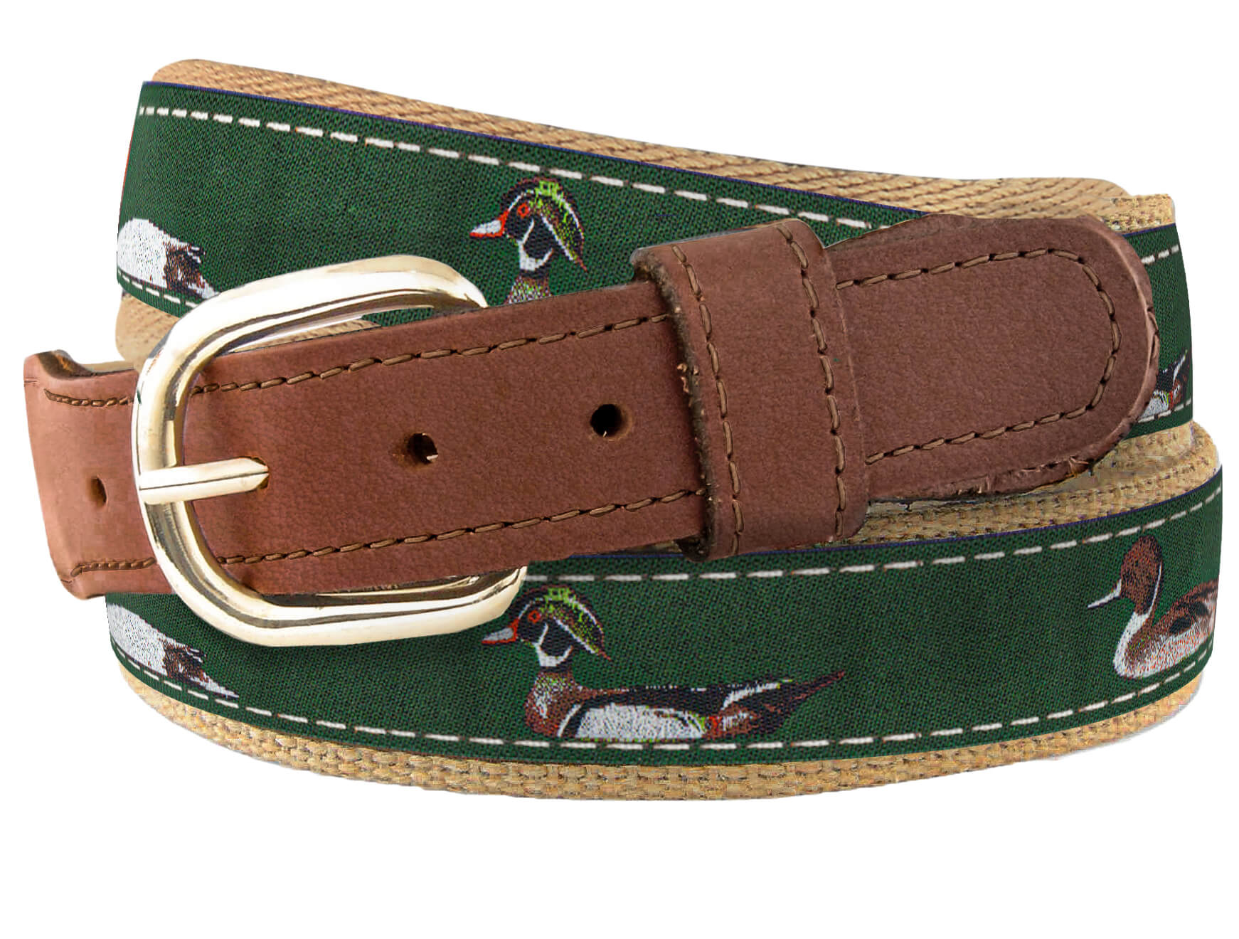 Ribbon Belt - Green Mallard