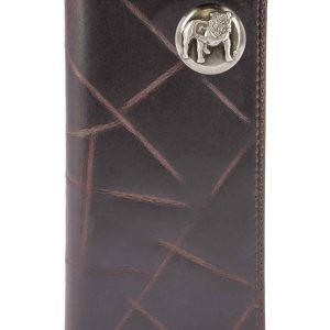 Wrinkle Leather Roper Wallet - Standing Dawg Concho