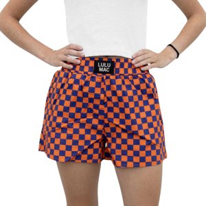 Boxer Short - Orange and Blue Checker