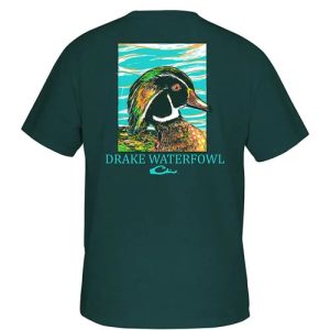 Pop Art Woodduck T-Shirt - Blue Slate