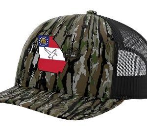 Georgia State Flag Filled With Duck Trucker Hat Camo