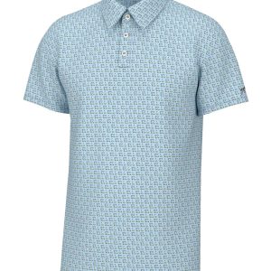 Golf Carts Performance Polo- Blue Sky
